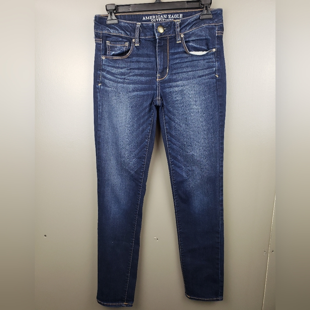 American Eagle Outfitters Womens Skinny Jeans Stretch Size 4 Regular Dated 2016